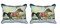 Pair of Betsy Drake Racing Horse Large Indoor/Outdoor Pillows 16x20